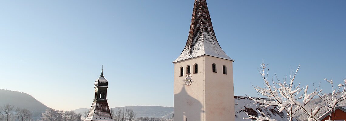 Kirchenburg Kinding im Winter